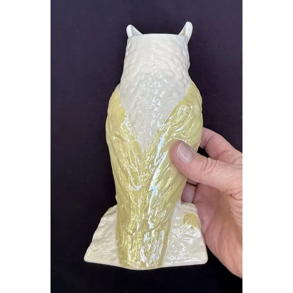 Vintage Belleek Owl Succulent Vase Ireland Early 6th Mark 1960’s Rare